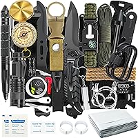Survival Kits 37 in 1, Gifts for Men Dad Husband Valentine's Day, Emergency Survival Gear and Equipment, Camping Hiking Outdoor Adventure Cool Gadgets