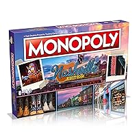 Monopoly Nashville Board Game, Advance to The Batman Building, Ryman Auditorium, Nashville Zoo and trade your way to success, gift for ages 8 plus