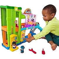 Fisher-Price Little People Toddler Playset Light-Up Learning Garage with Smart Stages, Toy Car & Figures for Ages 1+ Years