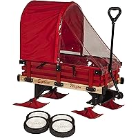 Sleigh Wagon with Red Wooden Racks (06475)