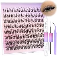 Manga Lashes Extension Kit Lash Clusters Kit Anime Natural Individual Lashes Kit Lashes Clusters Eyelash Extension Individual Lashes with Lash Bond and Seal and Lash Tweezers Eye Lashes by Winifred