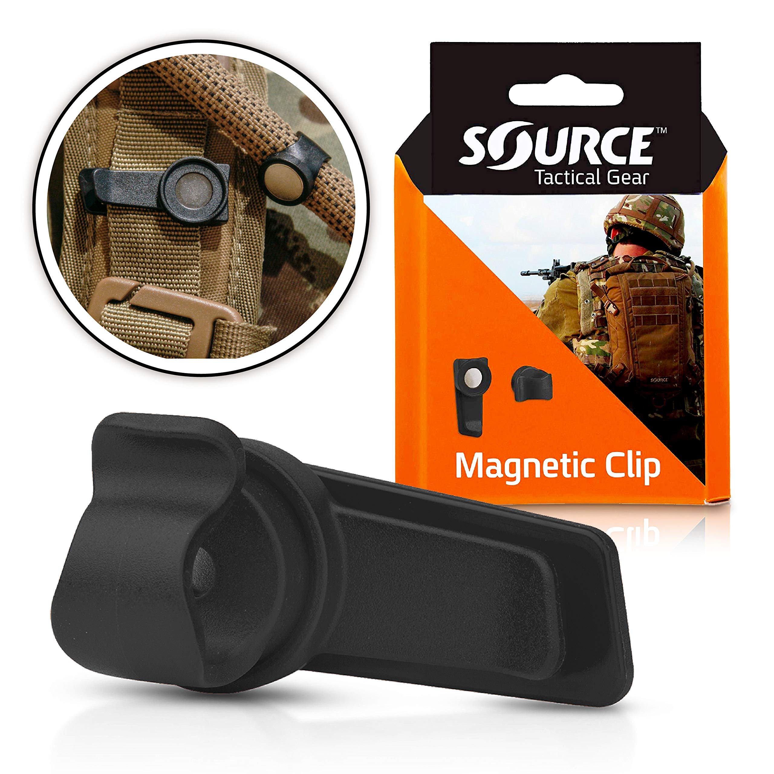 Source Tactical Gear Universal Magnetic Tube Holder Clip (Black)