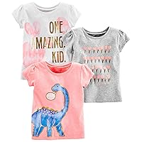 Simple Joys by Carter's Girls' Short-Sleeve Shirts and Tops, Pack of 3