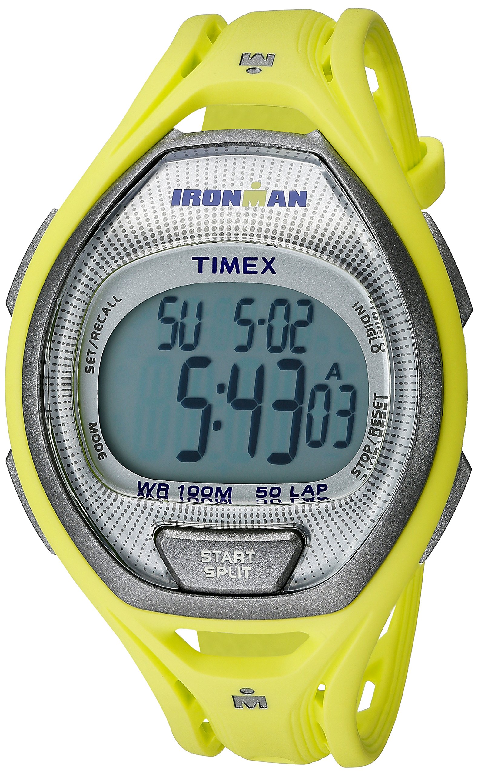 Timex Unisex TW5K96100 Ironman Sleek 50 Lime Full-Size Resin Strap Watch