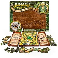 Jumanji Deluxe Game, Immersive Electronic Version of The Classic Adventure Movie Board Game, with Lights and Sounds, Family Game Night Game for Kids & Adults Ages 8 and up