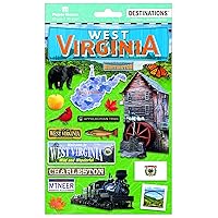 Paper House Productions Travel West Virginia 2D Stickers, 3-Pack
