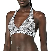 Amazon Essentials Women's Light-Support Tie Halter Bikini Swimsuit Top (Available in Plus Size)