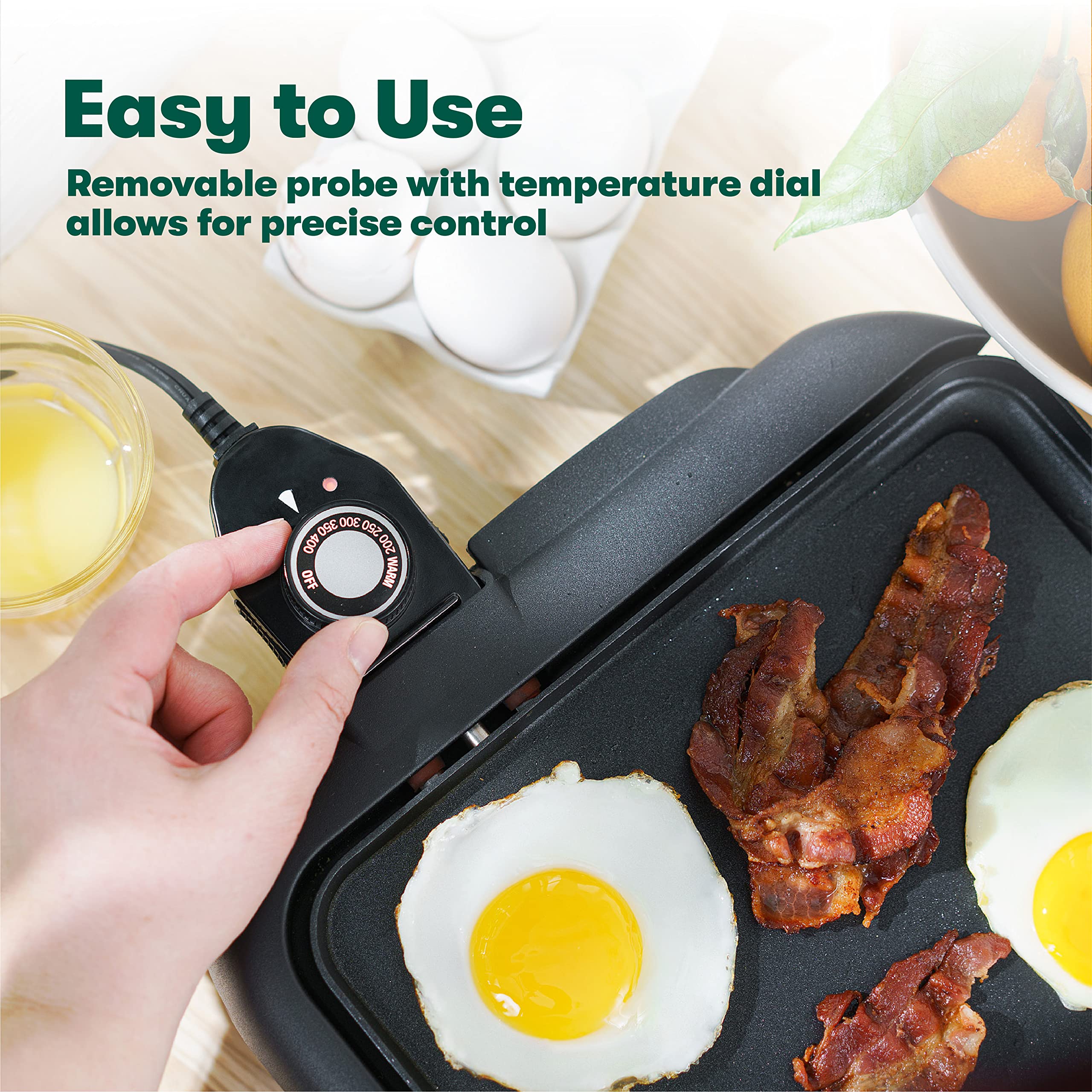 BELLA Electric Griddle with Warming Tray - Smokeless Indoor Grill, Nonstick Surface, Adjustable Temperature & Cool-touch Handles, 10