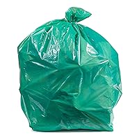 Plasticplace 55-60 gallon Trash Bags │ 1.2 Mil │ Green Heavy Duty Garbage Can Liners │ 38” x 58” (50Count)