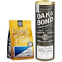 Oak & Bond Coffee Co. Colombia Single Origin and Cabernet Sauvignon Wine Barrel Aged Coffee Bundle - Whole Bean, 22oz. Total