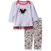 Baby Girls' 2 Piece Dress Set with Lap Shoulder Opening and Yummy Leggings