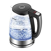 COMFEE' 1.7L Glass Tea Kettle and Kettle Water Boiler - Electric Kettle Temperature Control with 6 Presets, 2-Hr Keep Warm, Fast Heating, 304 Stainless Steel, Auto-Off and Boil-Dry Protection