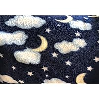 Anti Pill Assorted Fleece Fabric by The Yard (Moon)