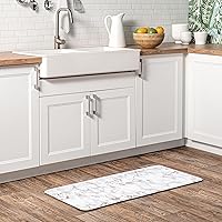 nuLOOM Modern Marble Anti Fatigue Kitchen or Laundry Room Comfort Mat, 2x4, Beige