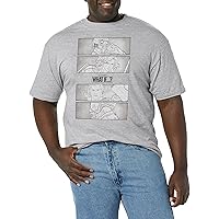 Marvel Big & Tall Line Art Group Men's Tops Short Sleeve Tee Shirt