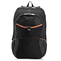 EVERKI Glide Reflective Laptop Backpack 17.3 inch- Sturdy, Heavy Duty Bookbag, Computer Backpack for Men and Women, Large Backpack for School, Motorcycle Backpack w/Reflective Strip- Black (EKP129)