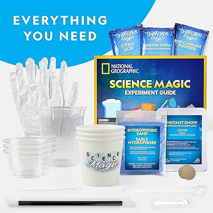 NATIONAL GEOGRAPHIC Magic Chemistry Set – Science Kit for Kids with 10 Amazing Magic Tricks, STEM Projects and Science Experiments, Toys, Great Gift for Boys and Girls 8-12 (Amazon Exclusive)