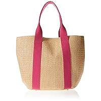 The Drop Tracy Large Canvas Detail Straw Tote