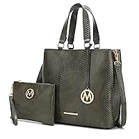 MKF Collection Tote Bag With Wristlet wallet for Women, Vegan Leather Top-Handle Crossbody Satchel Handbag Purse