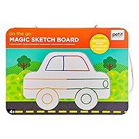 Petit Collage On the Go Magic Sketch Board – Reusable Sketching Toy for Kids – Creative Toys for Ages 4+ – Ideal Travel Activity for Toddlers and Children