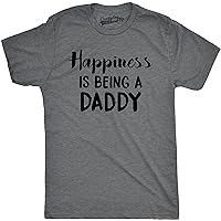 Mens Happiness is Being a Daddy Funny Fathers Day Family Proud Dad T Shirt