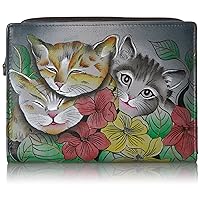 Anna By Anuschka Women's Hand-Painted Genuine Leather Two Fold Clutch Wallet