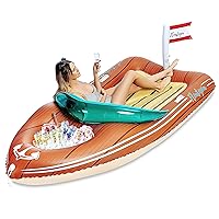 JOYIN Giant Boat Pool Float with Cooler - Inflatable Boat Funny Pool Floats Raft with Reinforced Cooler, Lounge Floaties Beach Lake Toys fun in summer Swimming Pool Party Decorations for Kids & Adults