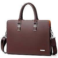 ]Business Bag Leather Briefcase Shoulder Laptop Business Bag for Men