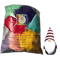 16oz Mixed Random Colors Craft Faux Fur Scrap Bag, Remnant Pieces Scrappy Artificial Fake for DIY Crafting Project, Gnome Beard Material, Small Pieces