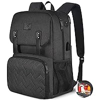 MATEIN Lunch Backpack, 15.6 Inch Insulated Cooler Lunchbox Backpacks with USB Port for Women Work, Water Resistant Lunch Bag Travel Laptop Dackpack for College Business, Gifts for Men