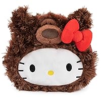 GUND Sanrio Hello Kitty Philbin Teddy Bear Plush Pouch with Zipper for Ages 1 and Up, Brown, 5.5”