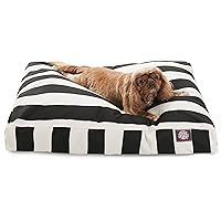 Majestic Pet Rectangle Medium Dog Bed Washable – Non Slip Comfy Pet Bed – Dog Crate Bed with Removable Washable Cover – Dog Kennel Bed for Sleeping - Dog Bed Medium Breed 36x29x4 Inch – Black