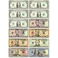 Ashley US Dollar Bill Set Die-Cut Decorative Magnet, Multicolor