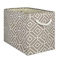 DII Collapsible Polyester Storage Bin, Stained Glass, Stone, Medium Rectangle