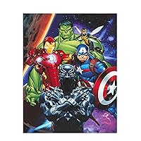 Idea Nuova Marvel Avengers Canvas LED Wall Art,Childrens Wall Hanging Décor,11.5