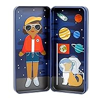 Petit Collage Magnetic Dress Up, Space Bound – Magnetic Game Board with Mix and Match Magnetic Pieces, Ideal for Ages 3+ – Includes 2 Scenes and 25 Creative Magnetic Pieces