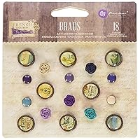 Prima Marketing 583866 French Riviera Brads (18/Pack)