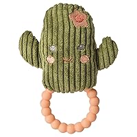 Mary Meyer Sweet Soothie Soft Baby Rattle with Teether Ring, 6-Inches, Cactus