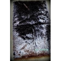 Hand Crafted Faux Throw Rug, Black Rectangle Shag, Faux Sheepskin, Faux Bear Skin, Throw Rug, Hand Made in America 24