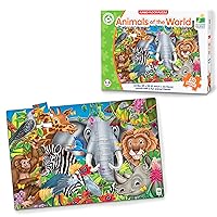 The Learning Journey: Jumbo Floor Puzzles - Animals of The World - Kids Puzzles, Kids Floor Puzzles For Kids Ages 4-8, Animal Puzzle, Award Winning Educational Toys