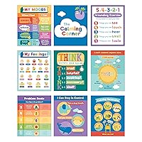 Carson Dellosa Pack of 9 Calm Down Corner Posters for Classroom, Bulletin Board Sets, Kids Set, Calm Down Corner Supplies, Colorful and Engaging Elementary SEL Classroom Décor Carson Dellosa Pack of 9 Calm Down Corner Posters for Classroom, Bulletin Board Sets, Kids Set, Calm Down Corner Supplies, Colorful and Engaging Elementary SEL Classroom Décor Wall Chart