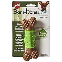 SPOT by Ethical Products - Bambone Dental Bone – Durable Dog Chew Toy for Aggressive Chewers – Great Dog Chew Toy for Puppies and Dogs Dog Toy - Medium - Apple