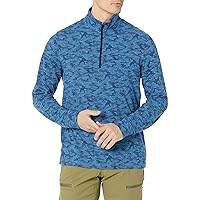 Men's Luxe Wr Touch Camo Print 1/4 Zip Base Layer