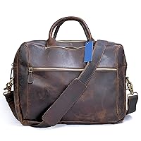 ANUENT Leather Briefcase Backpack Convertible Hybrid for Men & Women | Laptop Backpack Briefcase Travel Combo Buffalo Hunter Leather Messenger Office Bag 15 Inch