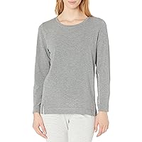 HUE Women's Solid French Terry Short Sleeve Lounge Tee