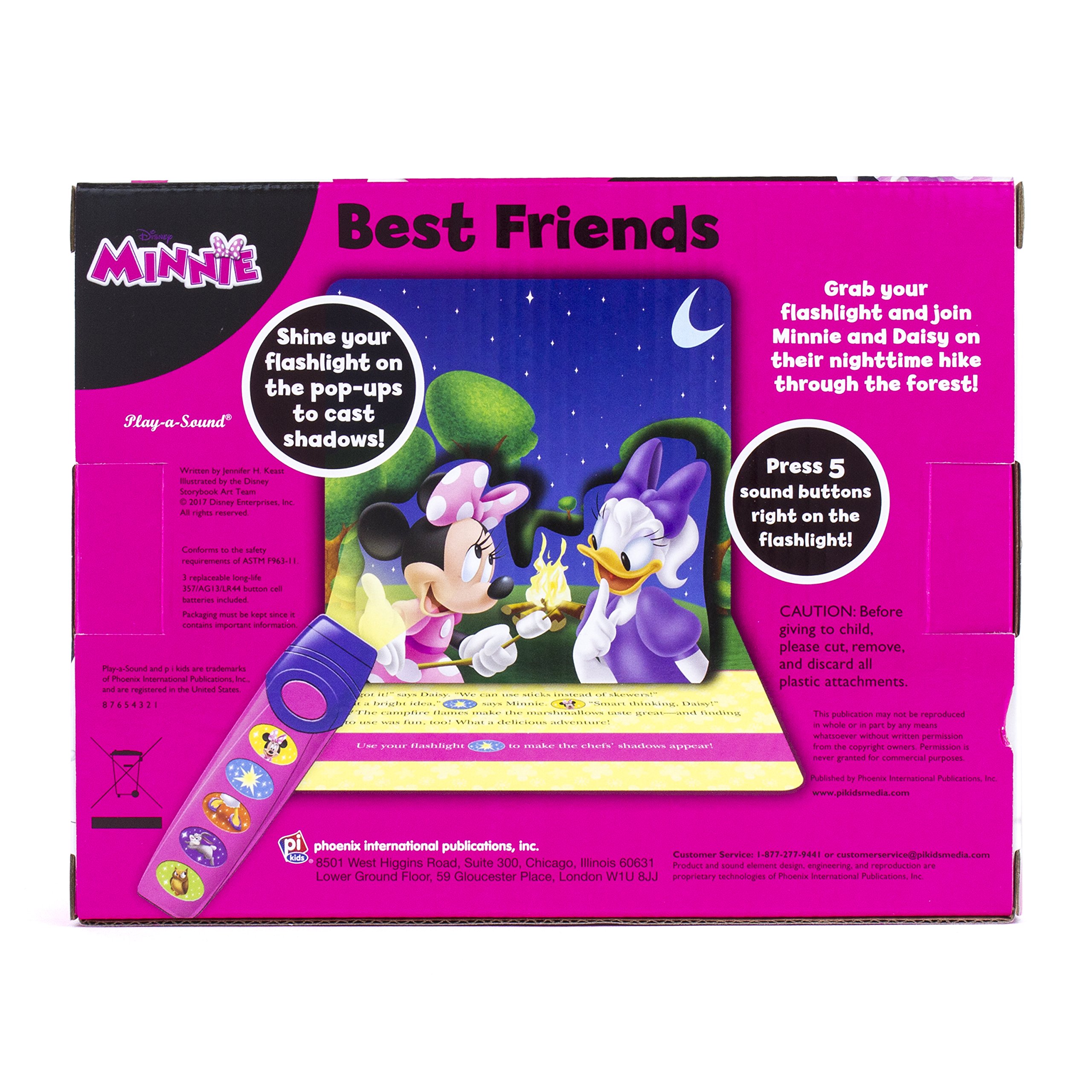 Disney Minnie Mouse - Best Friends Pop-Up Sound Board Book and Sound Flashlight Toy - PI Kids (Play-A-Sound)