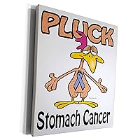 3dRose Chicken Pluck Stomach Cancer Awareness Ribbon Cause... - Museum Grade Canvas Wrap (cw_114902_1)