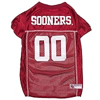 Pets First NCAA College Oklahoma Sooners Mesh Jersey for DOGS & CATS, Small. Licensed Big Dog Jersey with your Favorite Football/Basketball College Team