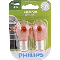 Philips Automotive Lighting 1157NALLB2 LongerLife Miniature Bulb, 2 Pack