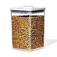 Good Grips Pet POP Container – 4.4 Qt/4.2 L with Scoop |Ideal for up to 4lbs of Dog Food or 3.5lbs of Cat Food | Airtight Storage Container | BPA Free